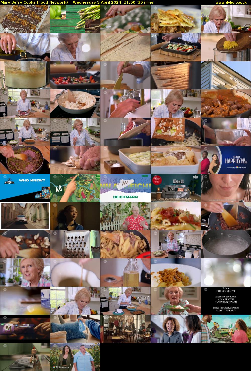 Mary Berry Cooks (Food Network) Wednesday 3 April 2024 21:00 - 21:30