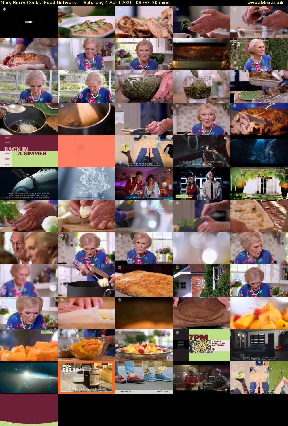 Mary Berry Cooks (Food Network) Saturday 4 April 2026 08:00 - 08:30