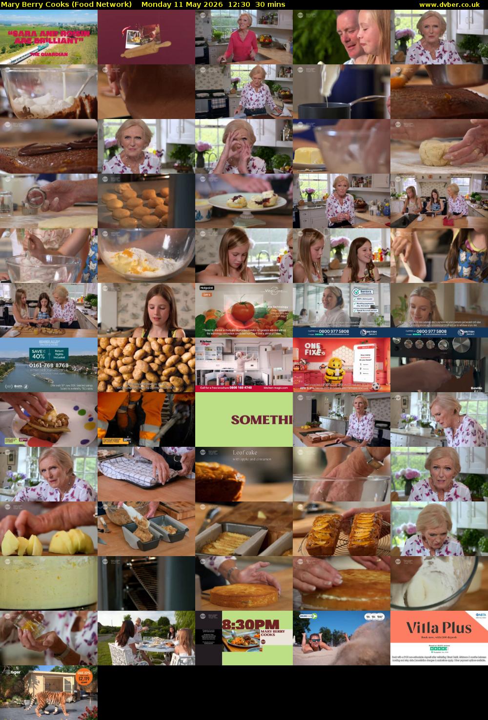 Mary Berry Cooks (Food Network) Monday 11 May 2026 12:30 - 13:00