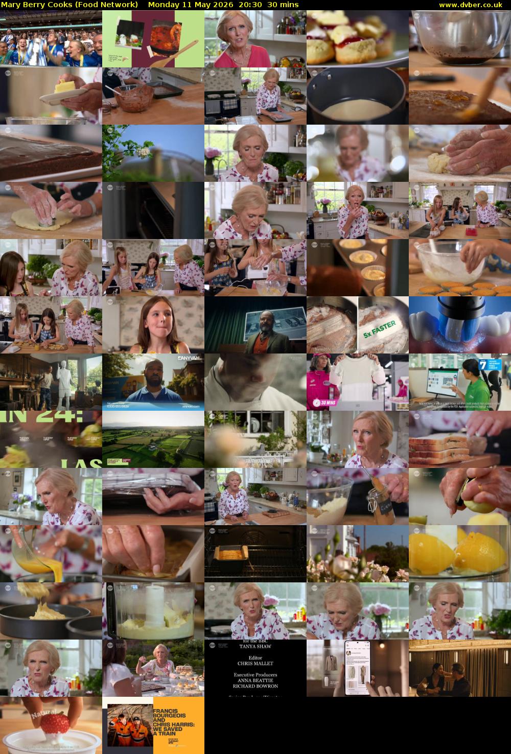 Mary Berry Cooks (Food Network) Monday 11 May 2026 20:30 - 21:00
