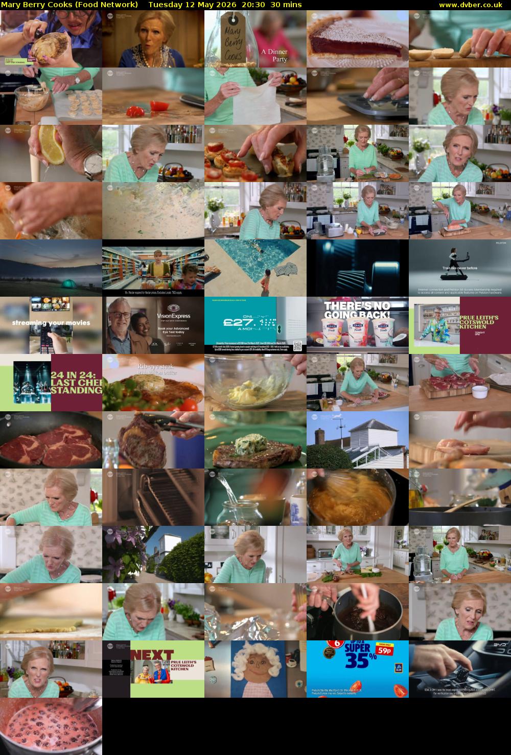 Mary Berry Cooks (Food Network) Tuesday 12 May 2026 20:30 - 21:00