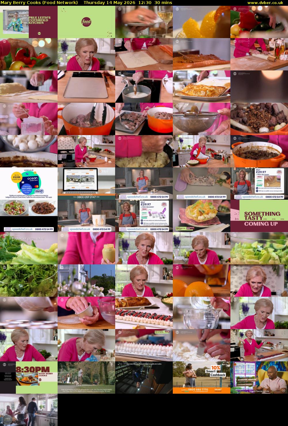 Mary Berry Cooks (Food Network) Thursday 14 May 2026 12:30 - 13:00