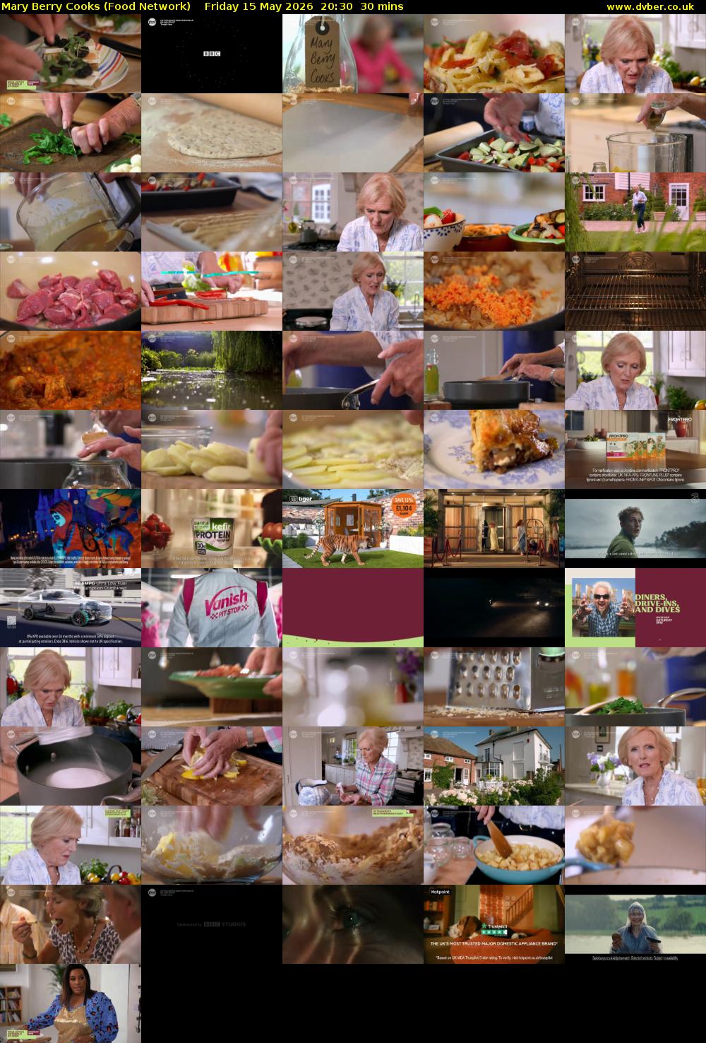 Mary Berry Cooks (Food Network) Friday 15 May 2026 20:30 - 21:00
