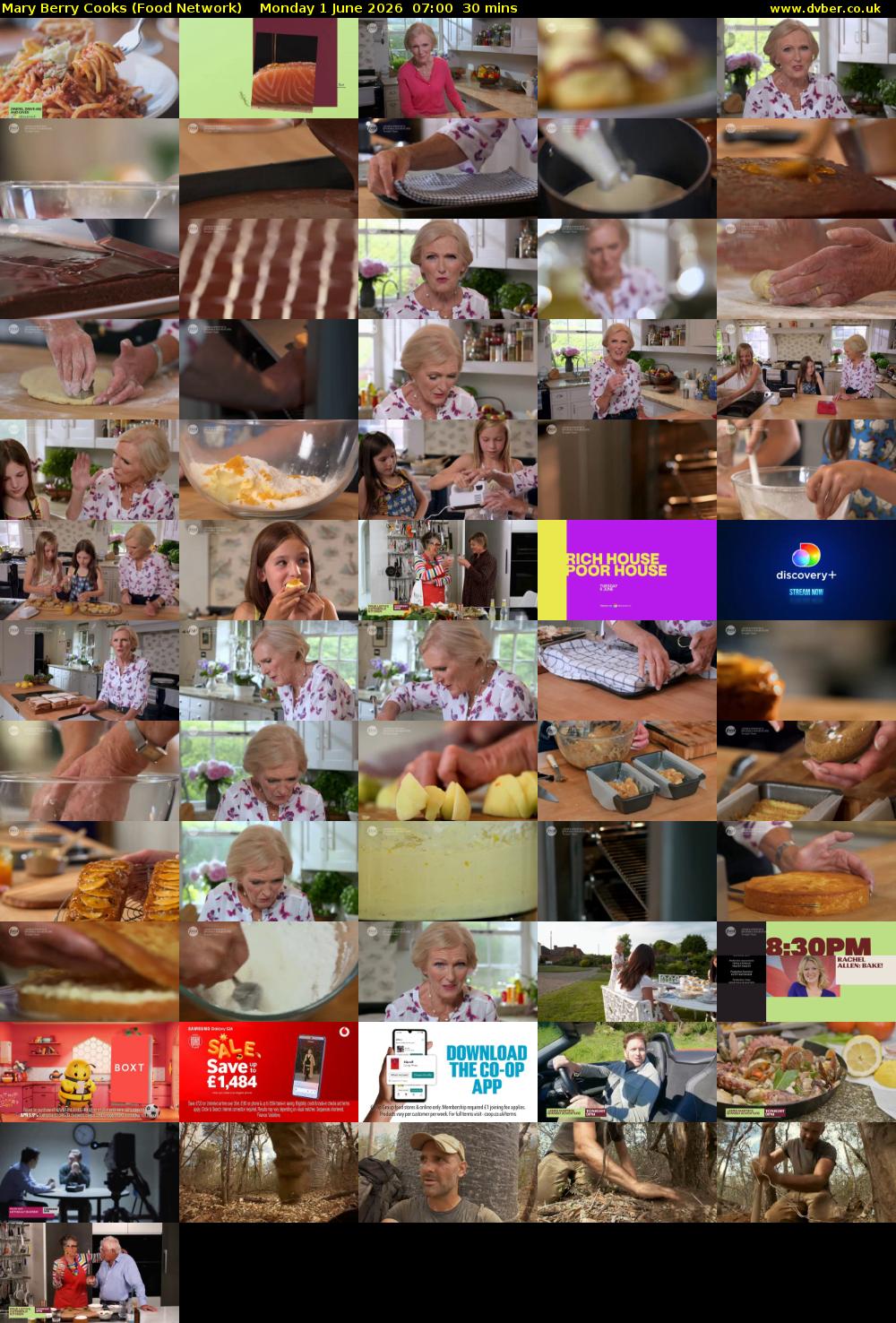 Mary Berry Cooks (Food Network) Monday 1 June 2026 07:00 - 07:30