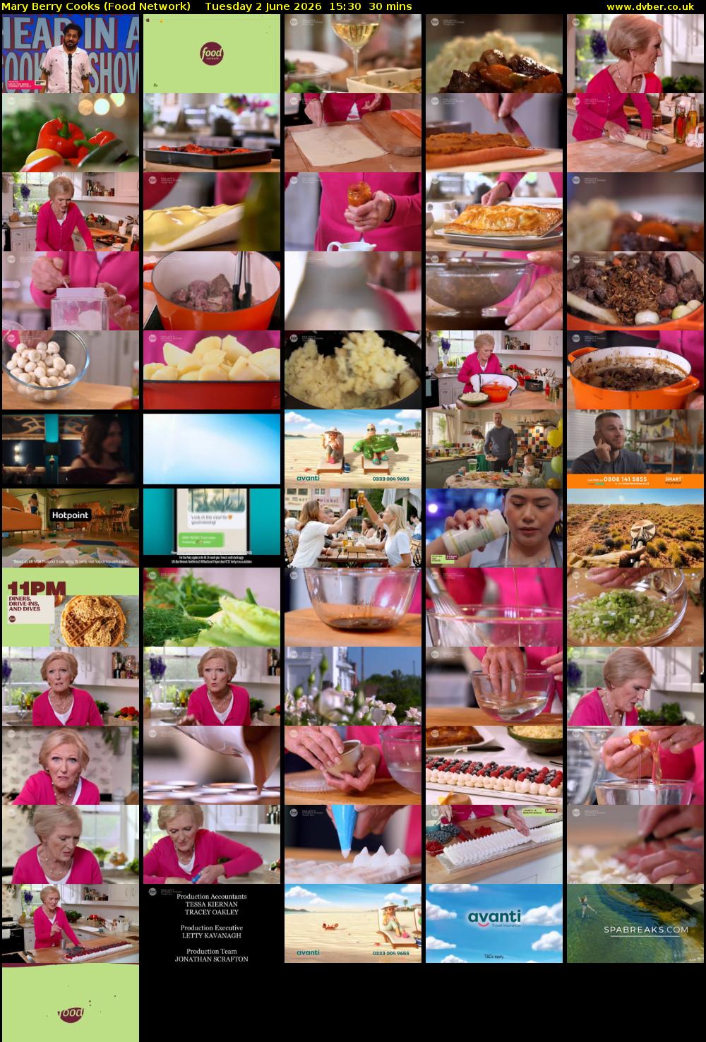 Mary Berry Cooks (Food Network) Tuesday 2 June 2026 15:30 - 16:00