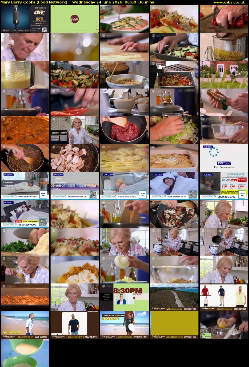Mary Berry Cooks (Food Network) Wednesday 24 June 2026 06:00 - 06:30