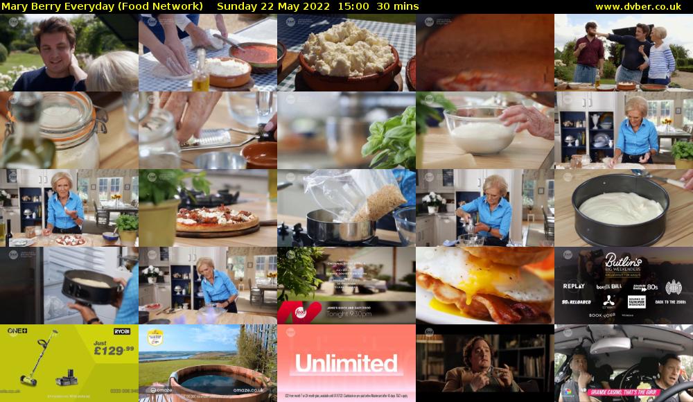 Mary Berry Everyday (Food Network) Sunday 22 May 2022 15:00 - 15:30