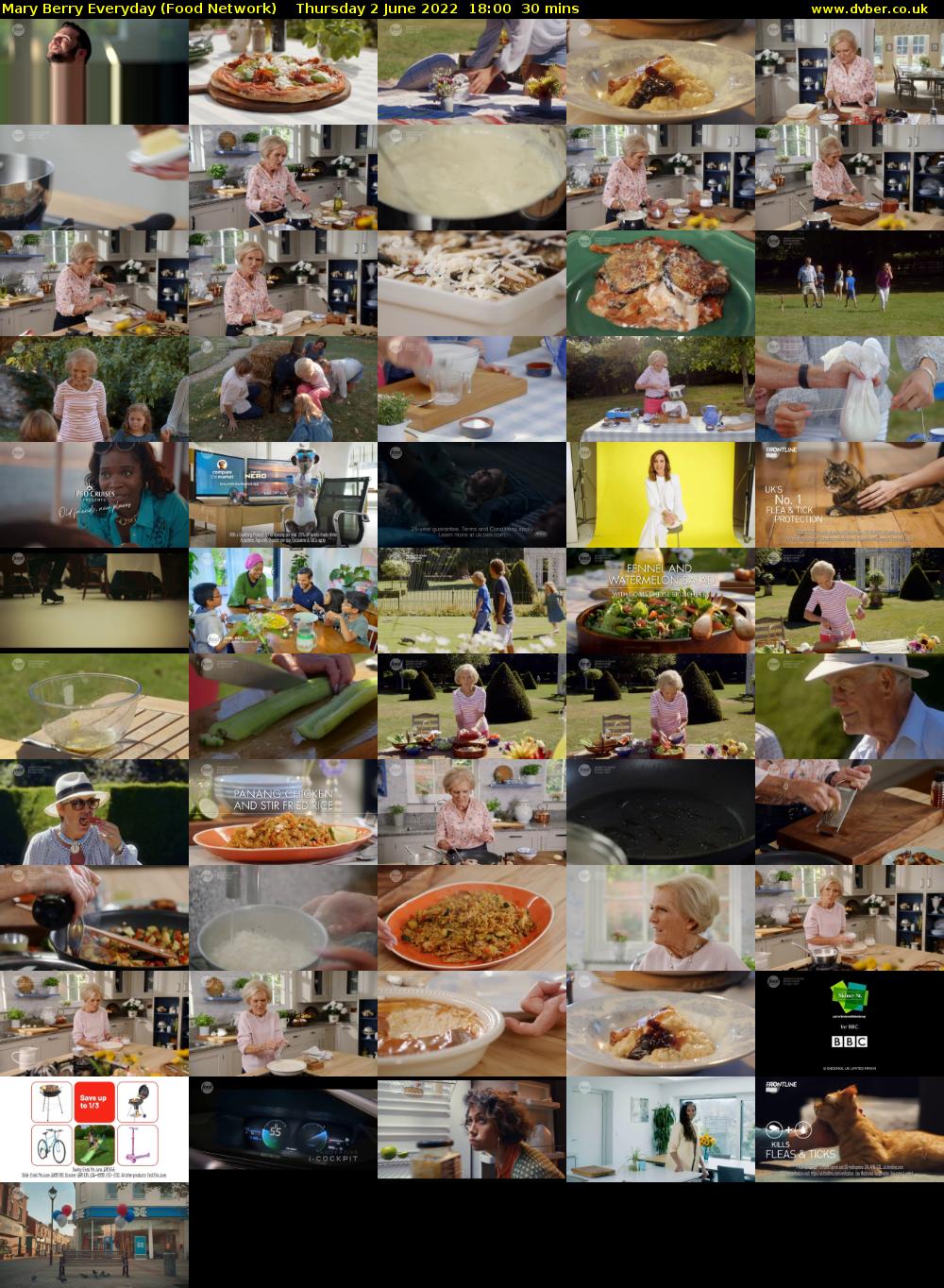 Mary Berry Everyday (Food Network) Thursday 2 June 2022 18:00 - 18:30