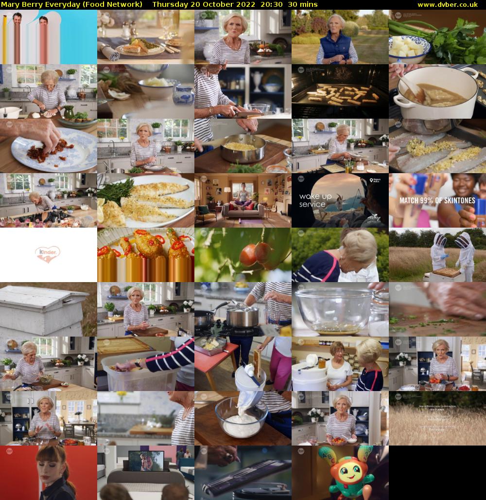 Mary Berry Everyday (Food Network) Thursday 20 October 2022 20:30 - 21:00