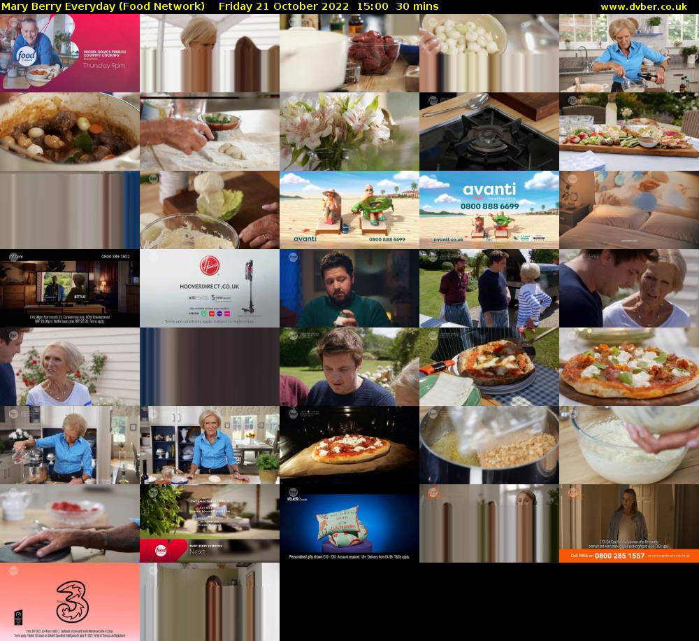 Mary Berry Everyday (Food Network) Friday 21 October 2022 15:00 - 15:30