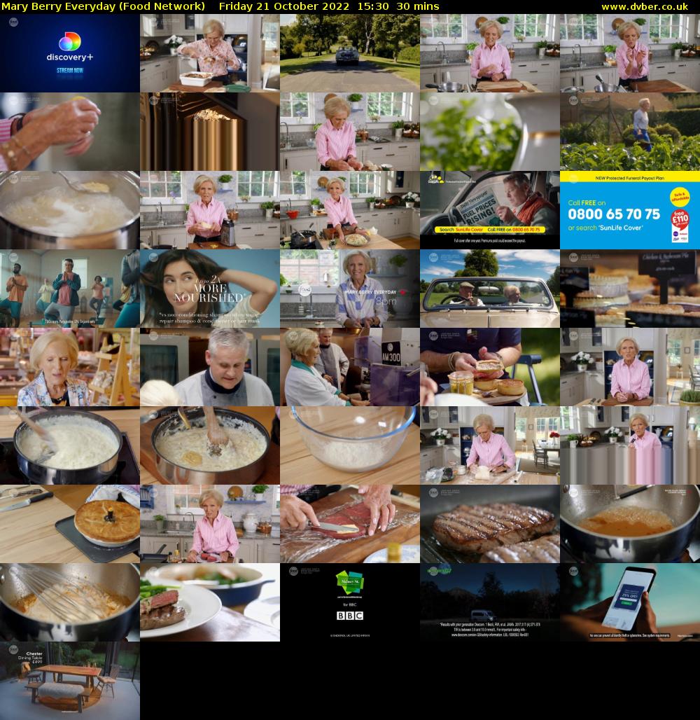 Mary Berry Everyday (Food Network) Friday 21 October 2022 15:30 - 16:00