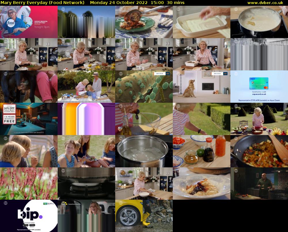 Mary Berry Everyday (Food Network) Monday 24 October 2022 15:00 - 15:30