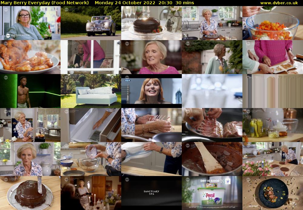 Mary Berry Everyday (Food Network) Monday 24 October 2022 20:30 - 21:00