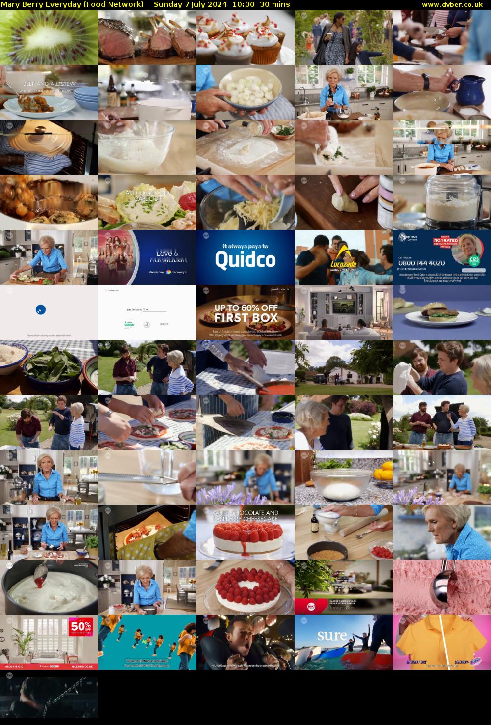 Mary Berry Everyday (Food Network) Sunday 7 July 2024 10:00 - 10:30
