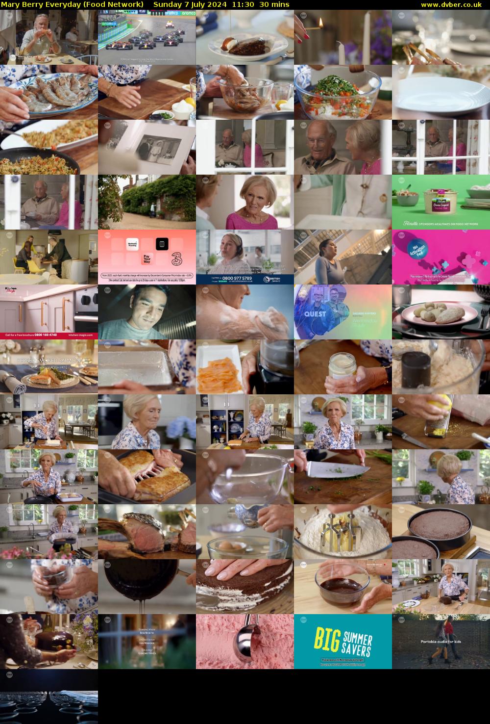 Mary Berry Everyday (Food Network) Sunday 7 July 2024 11:30 - 12:00