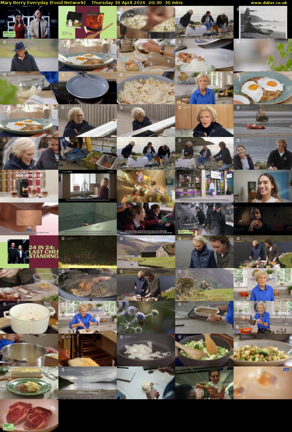 Mary Berry Everyday (Food Network) Thursday 30 April 2026 20:30 - 21:00