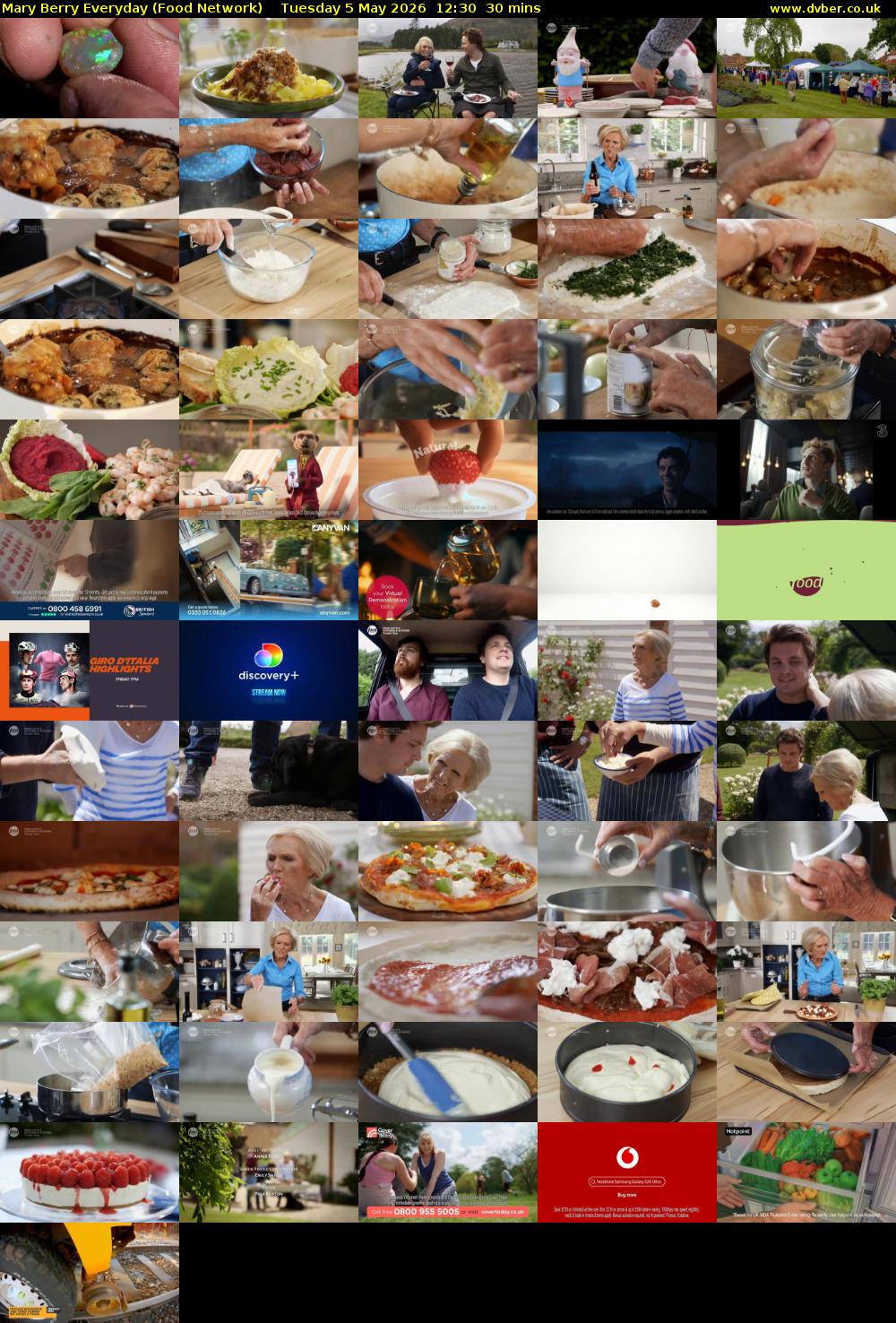 Mary Berry Everyday (Food Network) Tuesday 5 May 2026 12:30 - 13:00