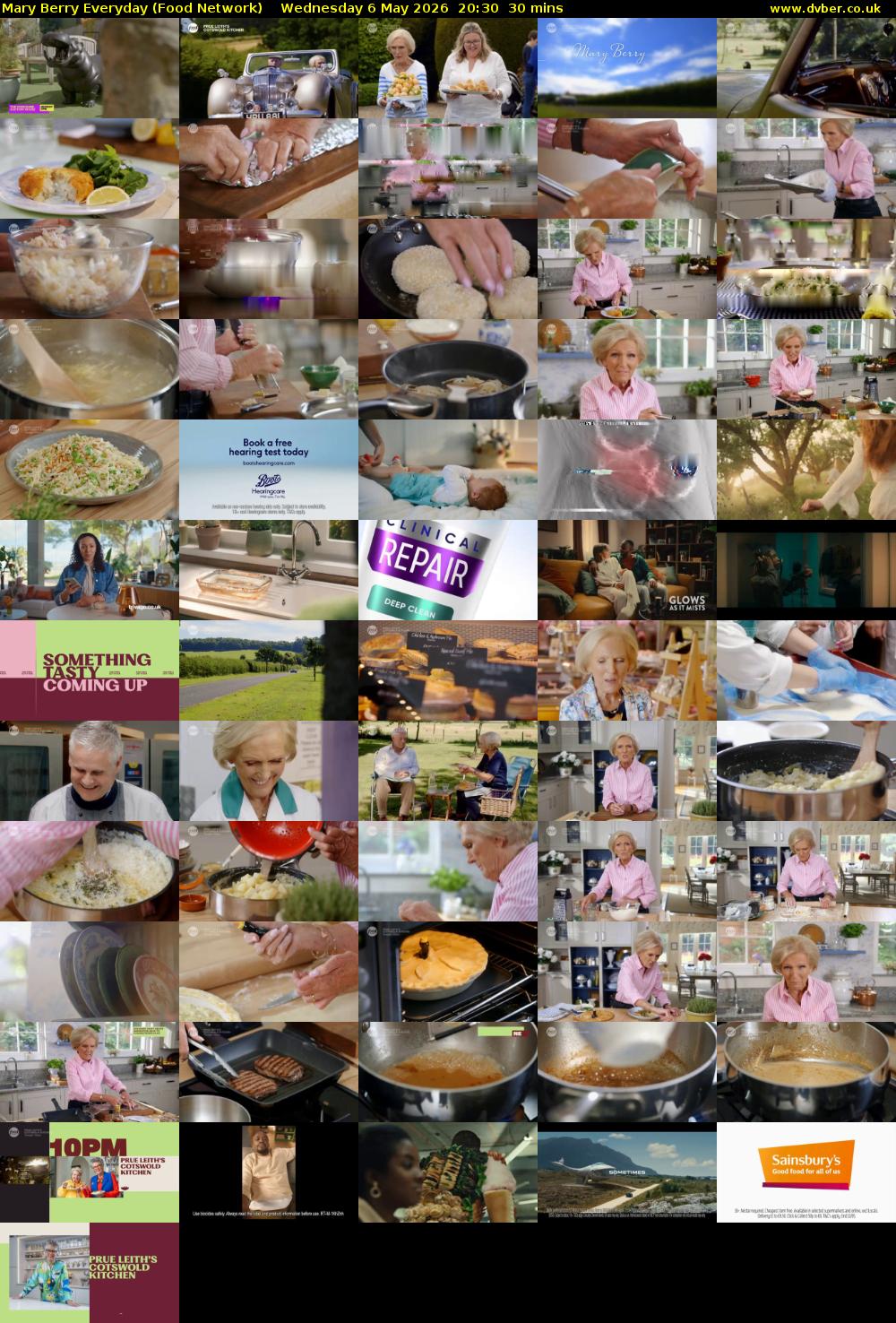 Mary Berry Everyday (Food Network) Wednesday 6 May 2026 20:30 - 21:00