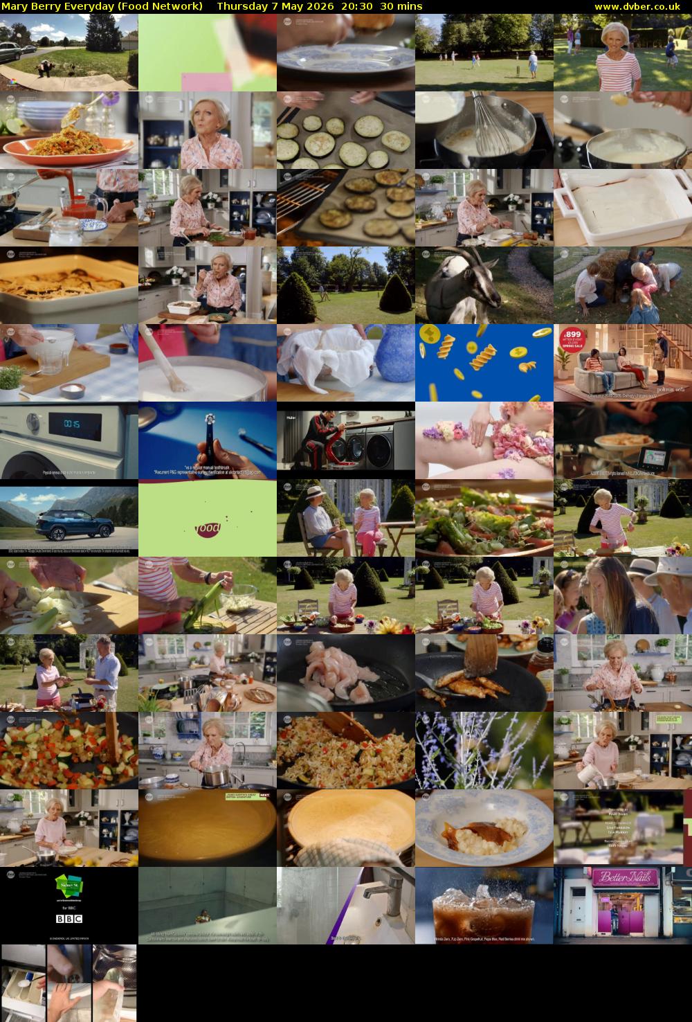 Mary Berry Everyday (Food Network) Thursday 7 May 2026 20:30 - 21:00
