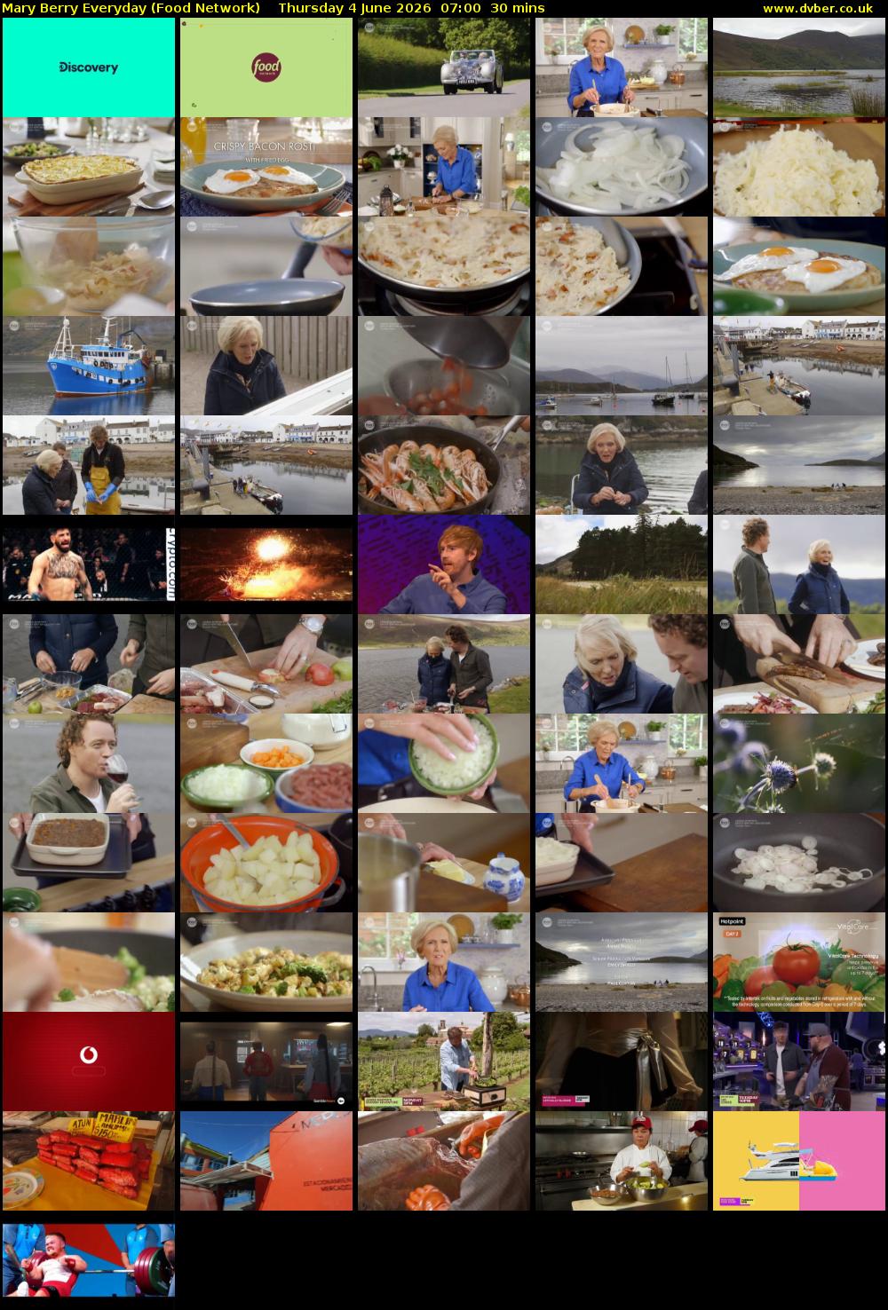 Mary Berry Everyday (Food Network) Thursday 4 June 2026 07:00 - 07:30
