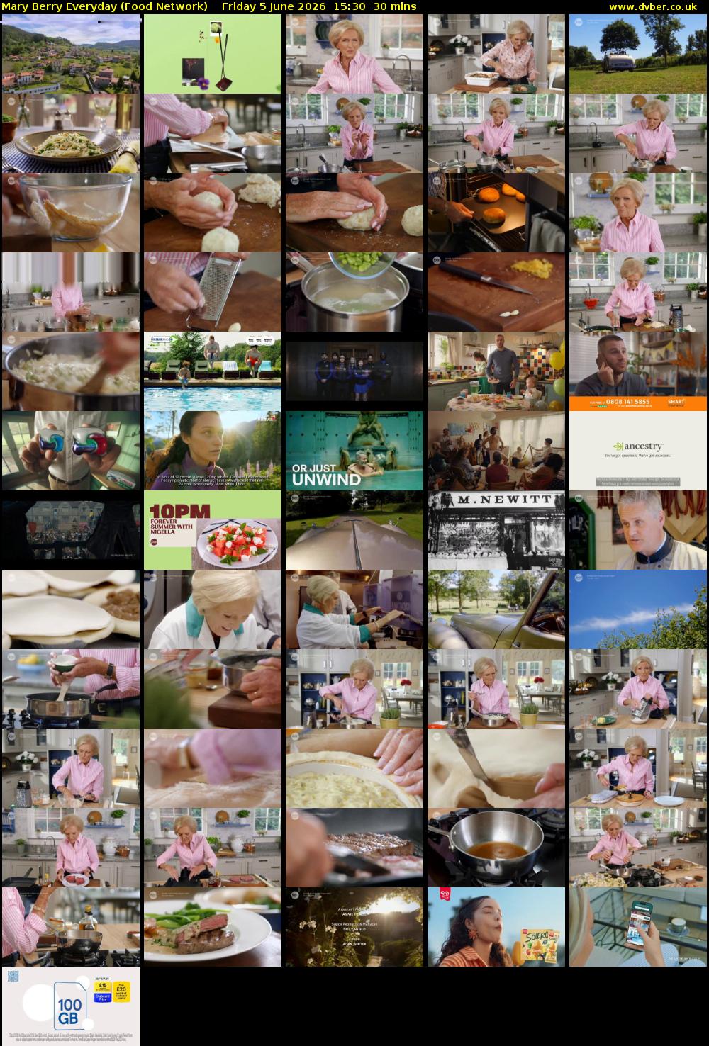 Mary Berry Everyday (Food Network) Friday 5 June 2026 15:30 - 16:00
