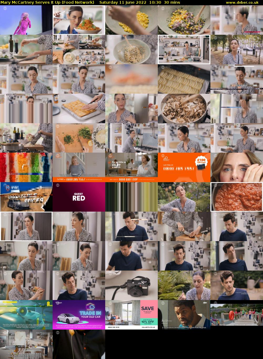 Mary McCartney Serves It Up (Food Network) Saturday 11 June 2022 10:30 - 11:00