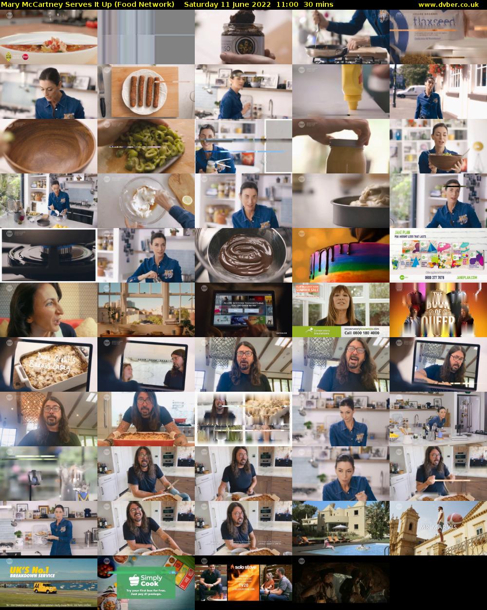 Mary McCartney Serves It Up (Food Network) Saturday 11 June 2022 11:00 - 11:30