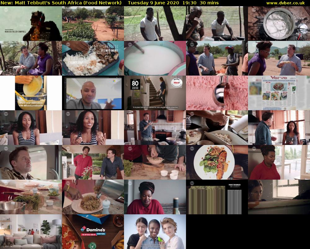 Matt Tebbutt's South Africa (Food Network) Tuesday 9 June 2020 19:30 - 20:00