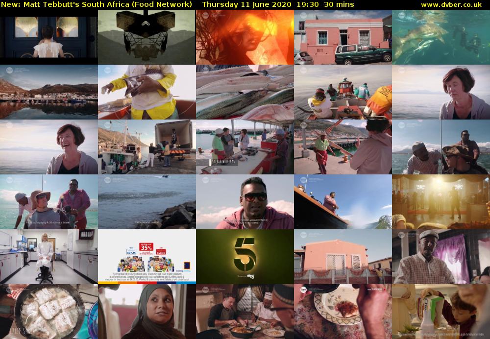 Matt Tebbutt's South Africa (Food Network) Thursday 11 June 2020 19:30 - 20:00