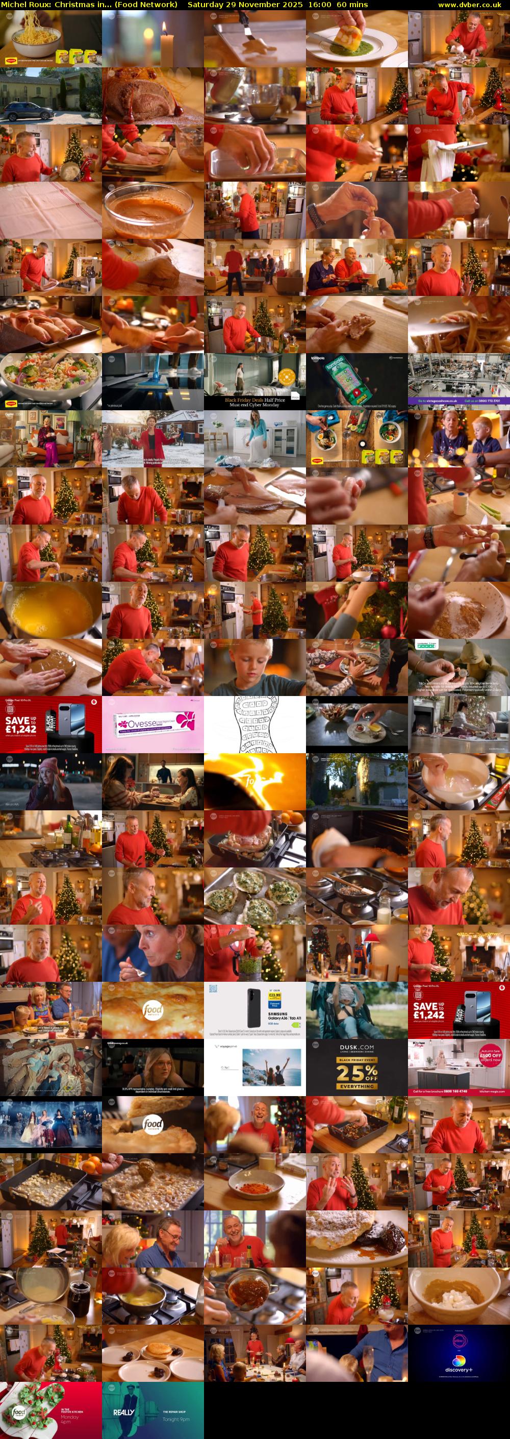 Michel Roux: Christmas in... (Food Network) Saturday 29 November 2025 16:00 - 17:00