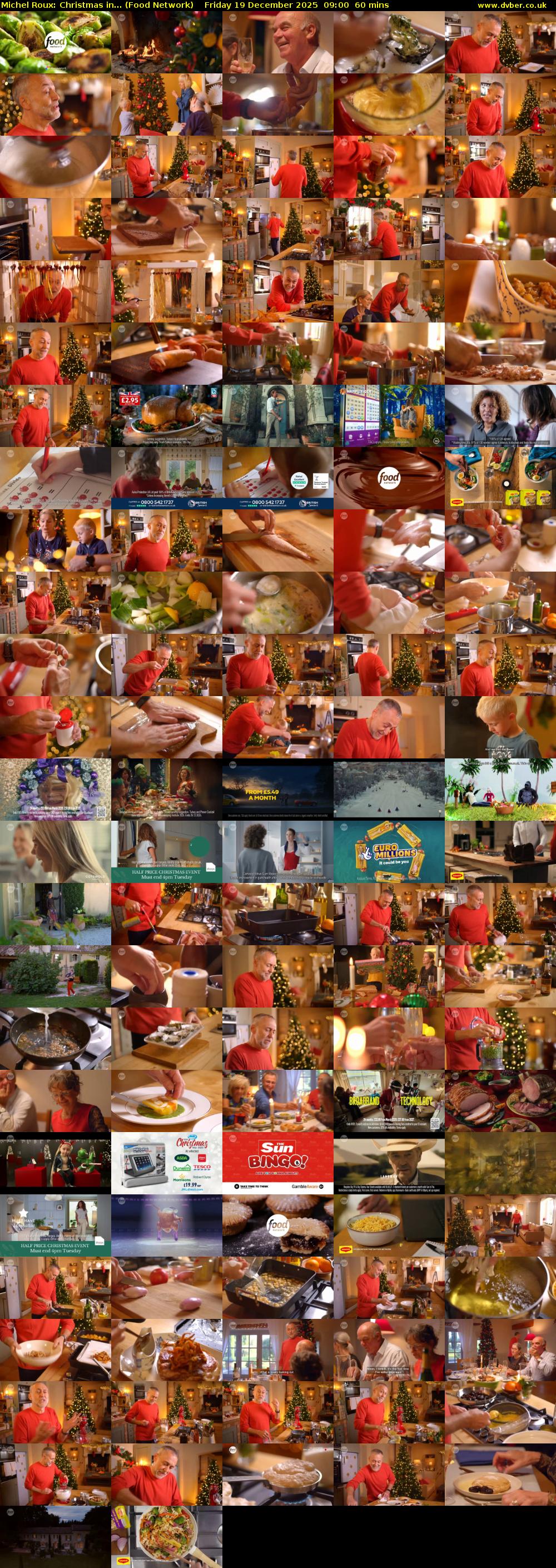 Michel Roux: Christmas in... (Food Network) Friday 19 December 2025 09:00 - 10:00