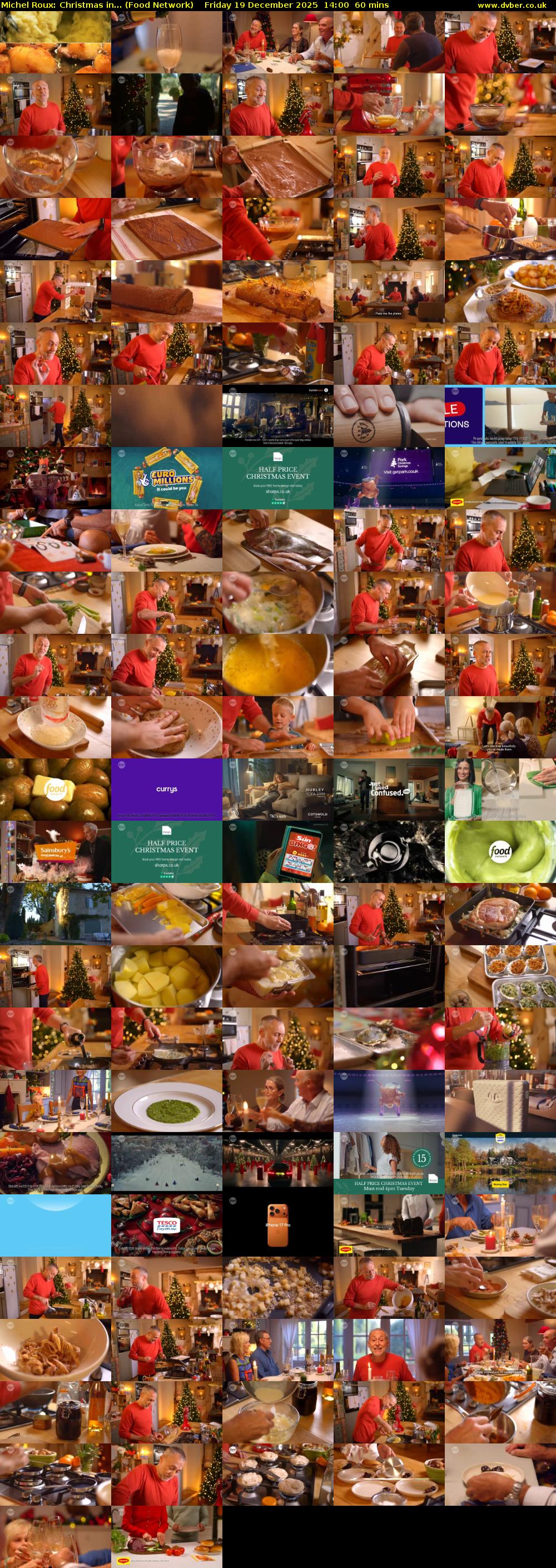 Michel Roux: Christmas in... (Food Network) Friday 19 December 2025 14:00 - 15:00