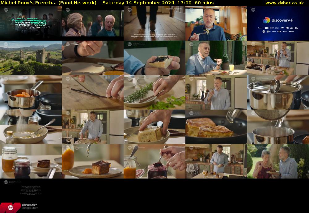 Michel Roux's French... (Food Network) Saturday 14 September 2024 17:00 - 18:00