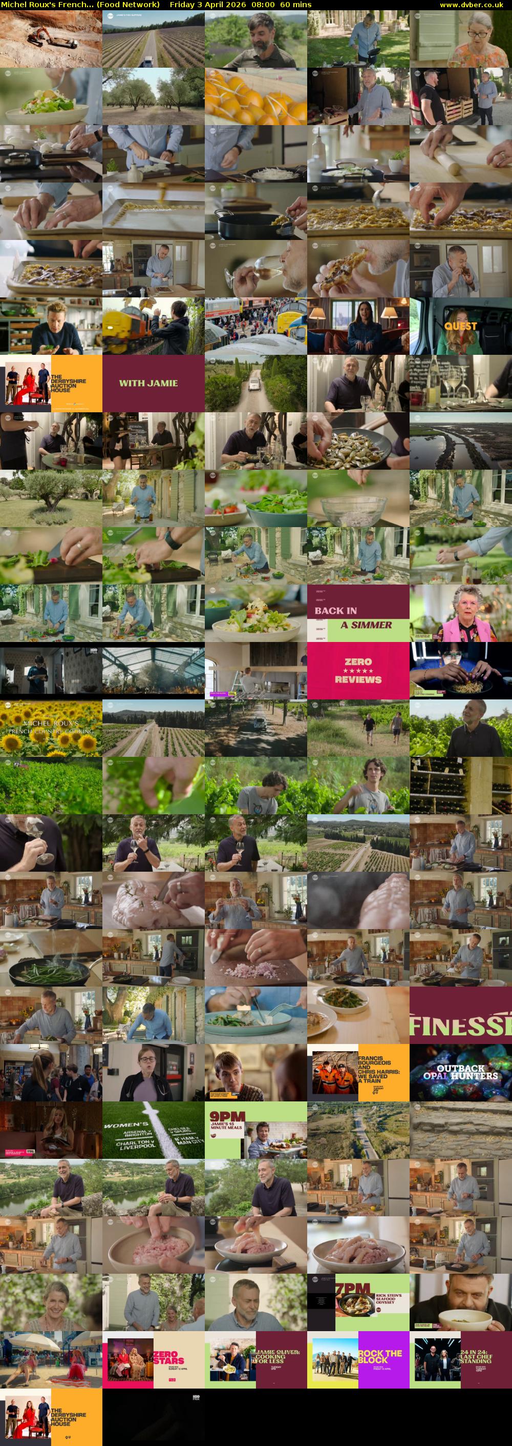 Michel Roux's French... (Food Network) Friday 3 April 2026 08:00 - 09:00
