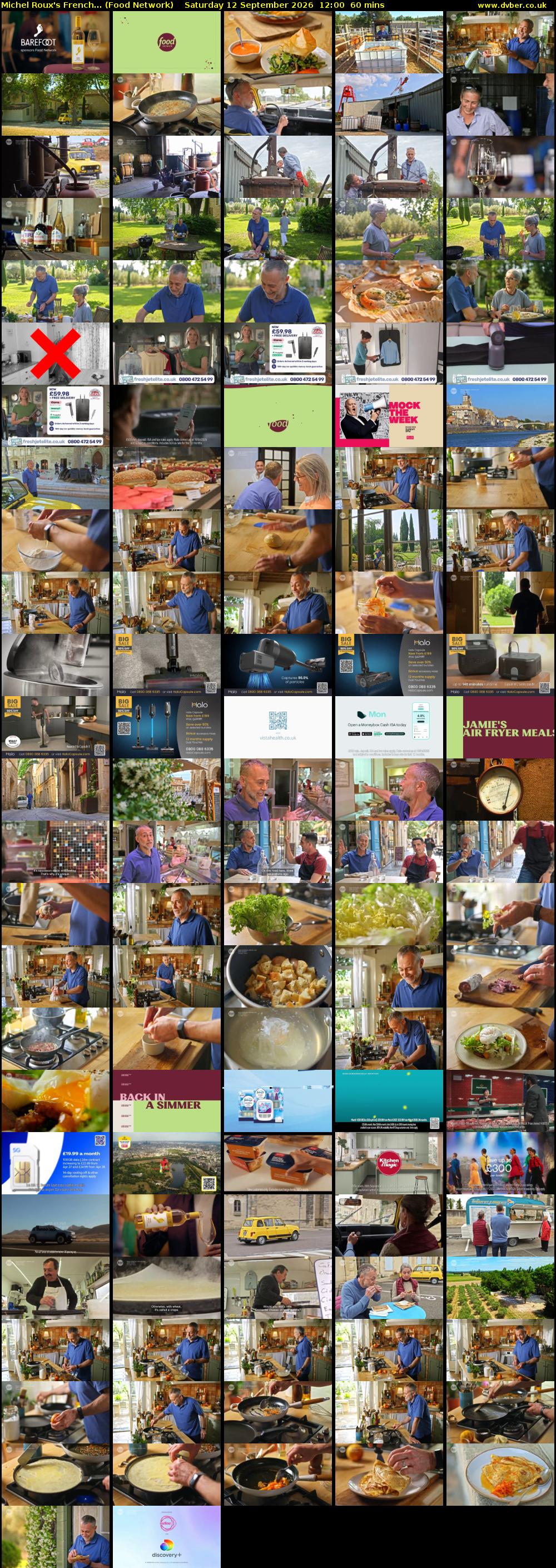 Michel Roux's French... (Food Network) Saturday 12 September 2026 12:00 - 13:00