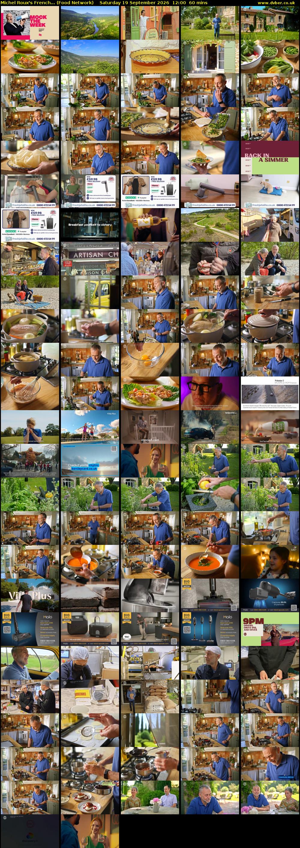 Michel Roux's French... (Food Network) Saturday 19 September 2026 12:00 - 13:00