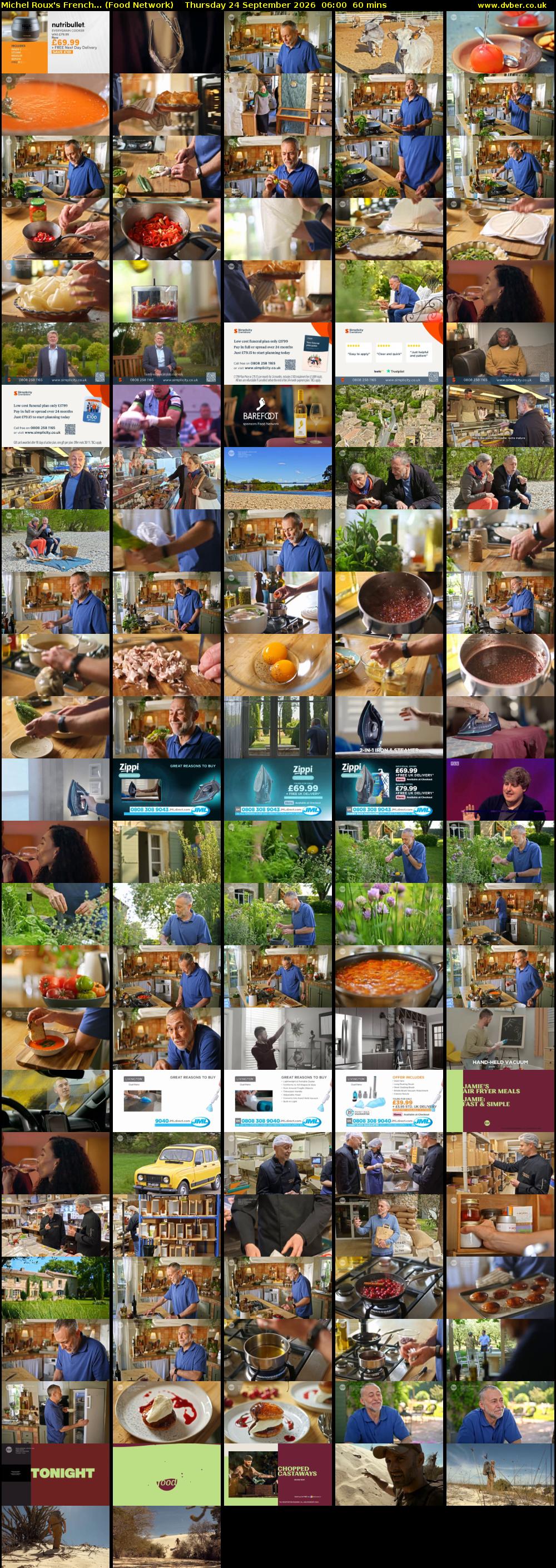 Michel Roux's French... (Food Network) Thursday 24 September 2026 06:00 - 07:00