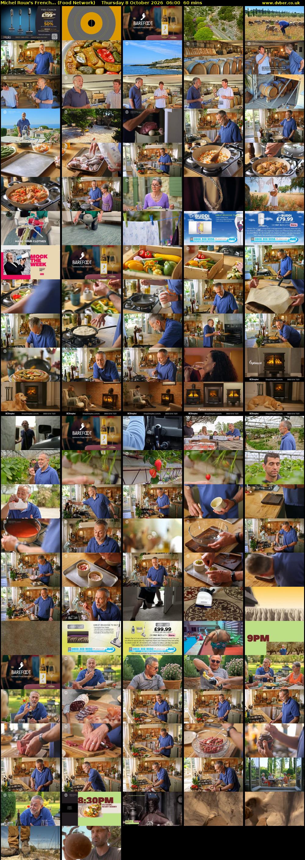 Michel Roux's French... (Food Network) Thursday 8 October 2026 06:00 - 07:00