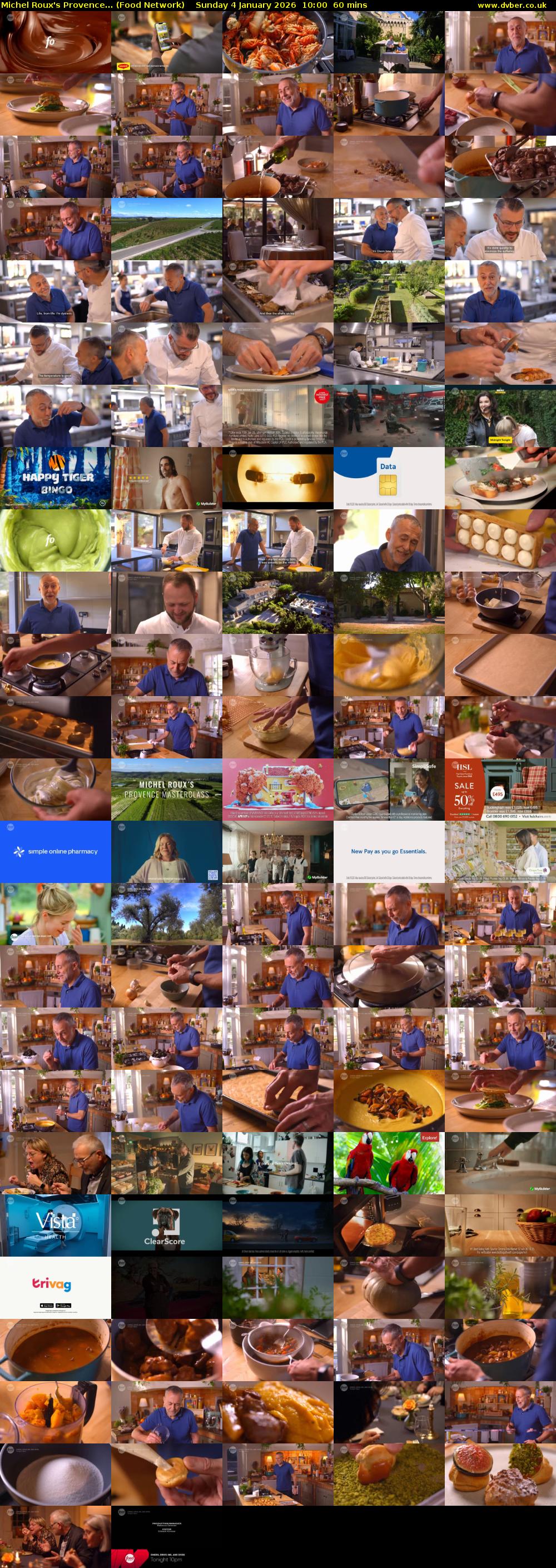 Michel Roux's Provence... (Food Network) Sunday 4 January 2026 10:00 - 11:00