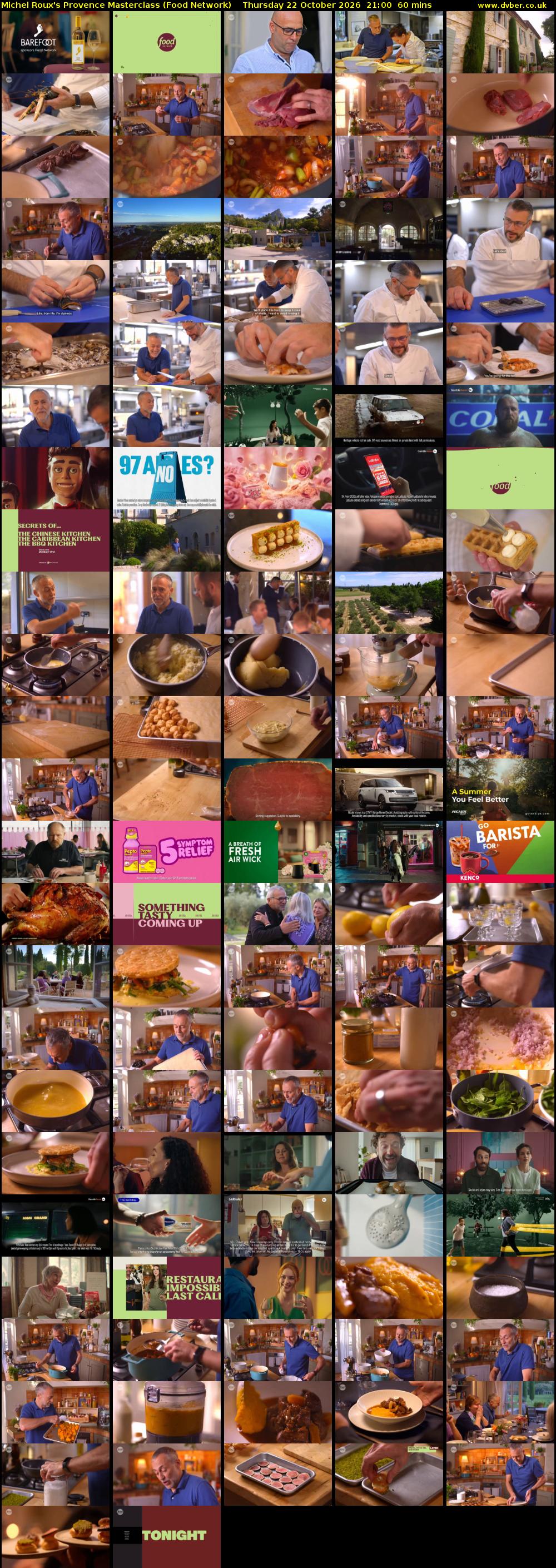 Michel Roux's Provence Masterclass (Food Network) Thursday 22 October 2026 21:00 - 22:00