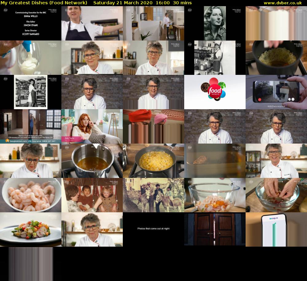 My Greatest Dishes (Food Network) Saturday 21 March 2020 16:00 - 16:30