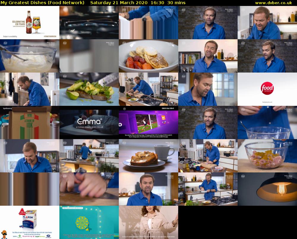 My Greatest Dishes (Food Network) Saturday 21 March 2020 16:30 - 17:00