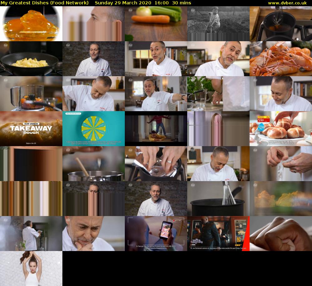 My Greatest Dishes (Food Network) Sunday 29 March 2020 16:00 - 16:30