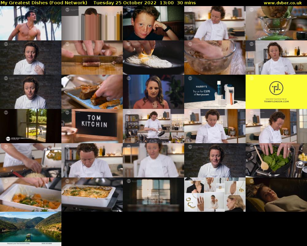 My Greatest Dishes (Food Network) Tuesday 25 October 2022 13:00 - 13:30