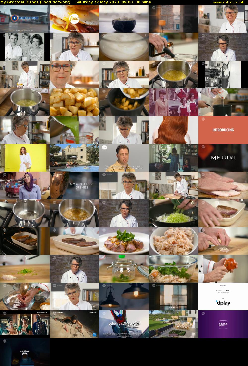 My Greatest Dishes (Food Network) Saturday 27 May 2023 09:00 - 09:30