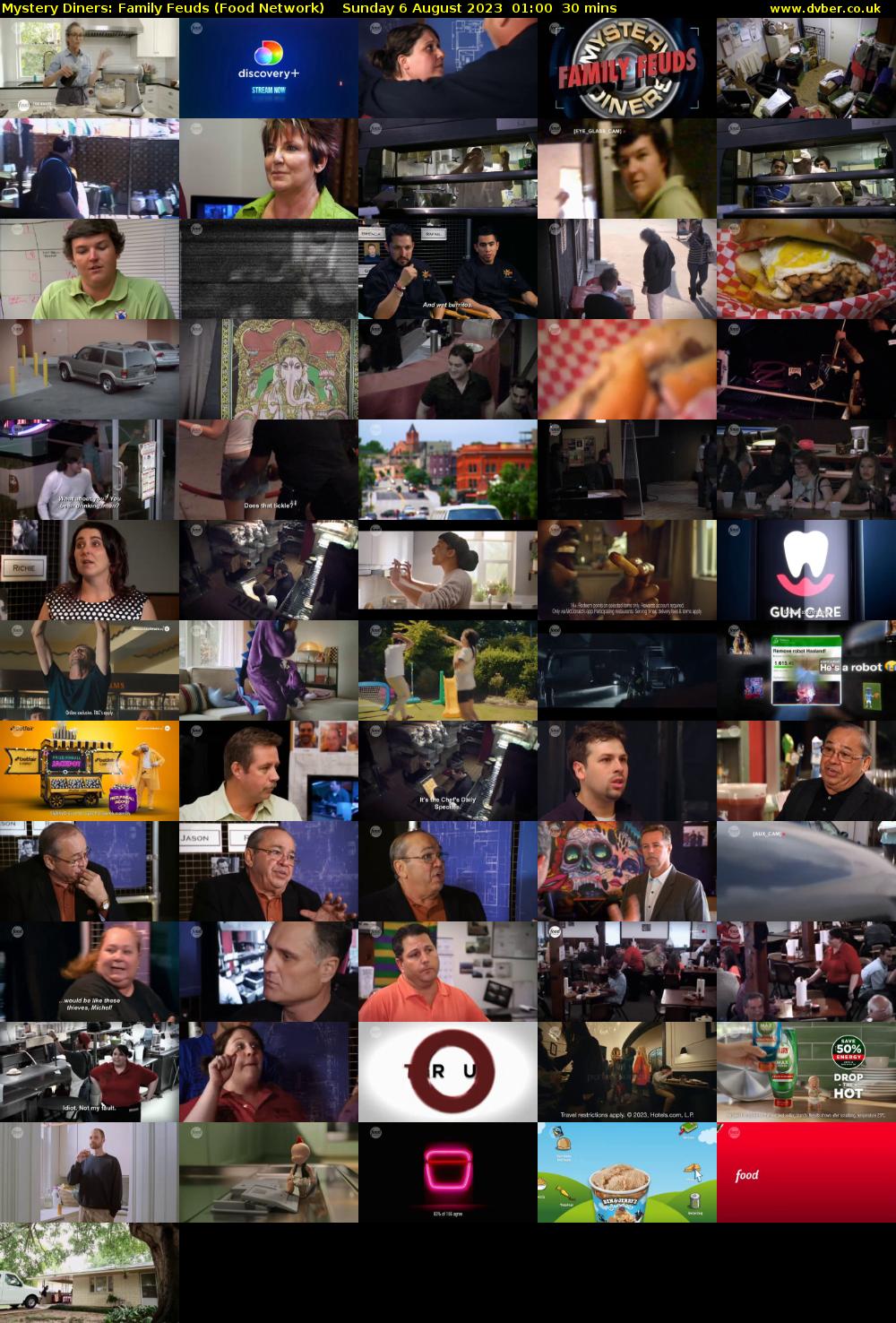 Mystery Diners: Family Feuds (Food Network) Sunday 6 August 2023 01:00 - 01:30