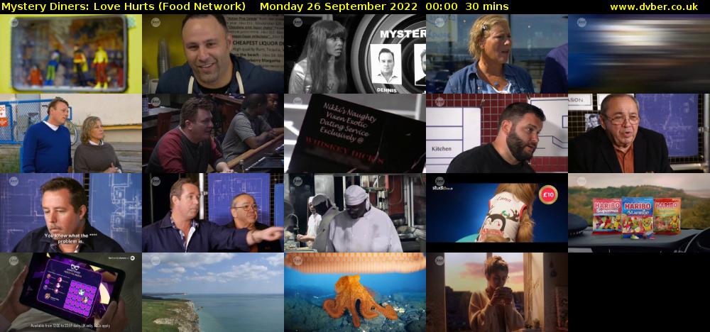 Mystery Diners: Love Hurts (Food Network) Monday 26 September 2022 00:00 - 00:30