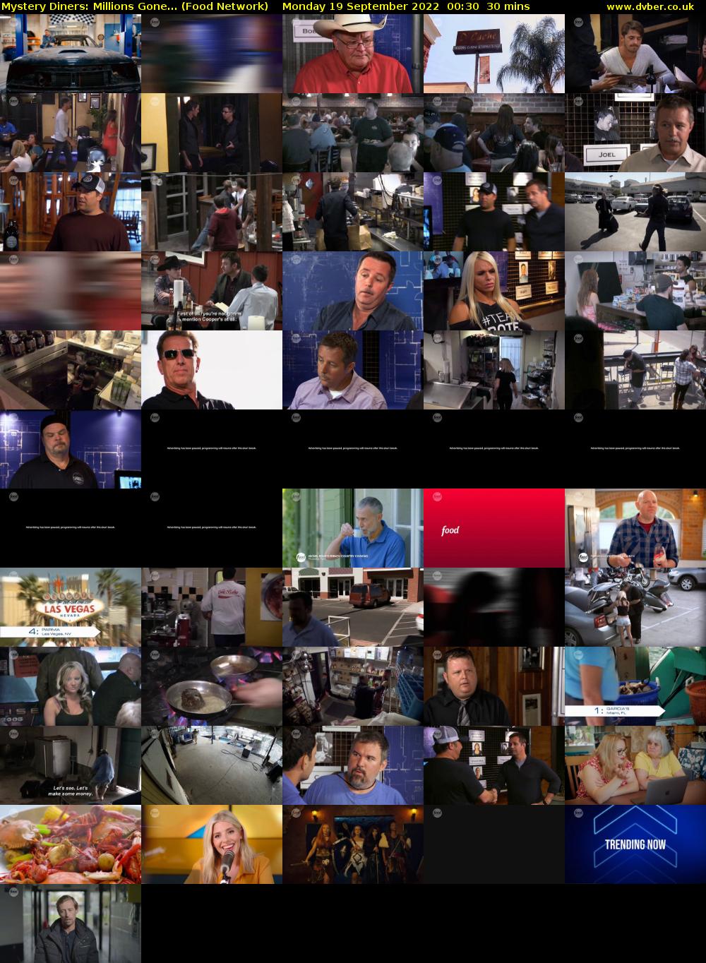 Mystery Diners: Millions Gone... (Food Network) Monday 19 September 2022 00:30 - 01:00