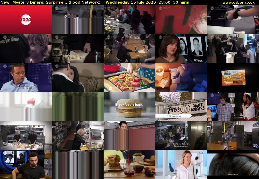 Mystery Diners: Surprise... (Food Network) Wednesday 15 July 2020 23:00 - 23:30