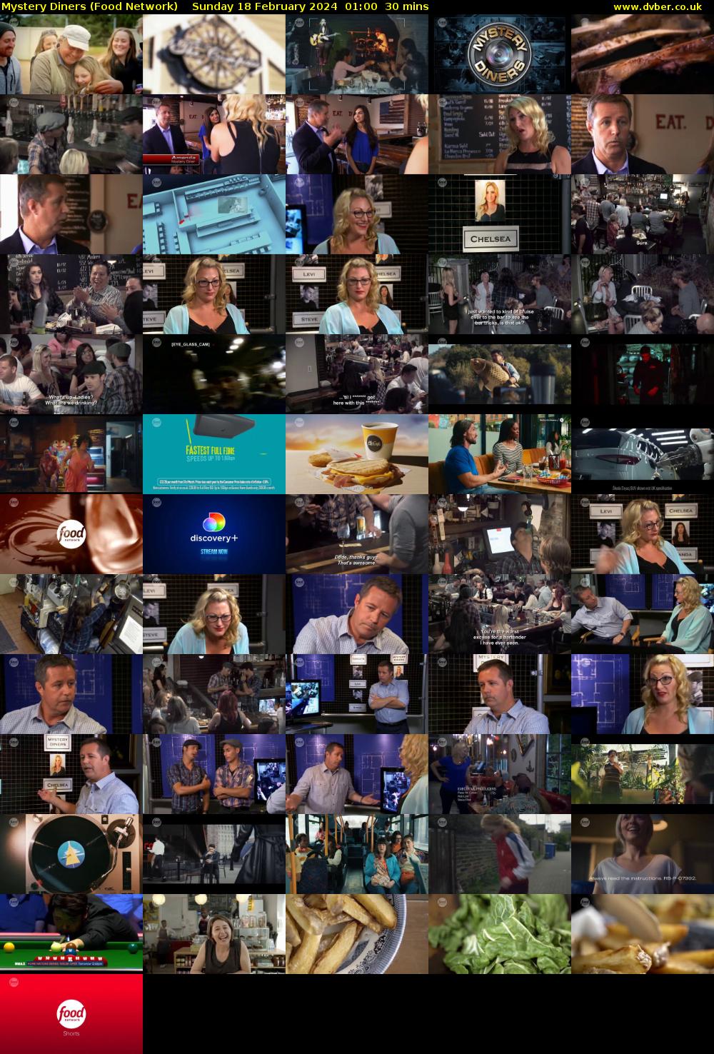 Mystery Diners (Food Network) Sunday 18 February 2024 01:00 - 01:30